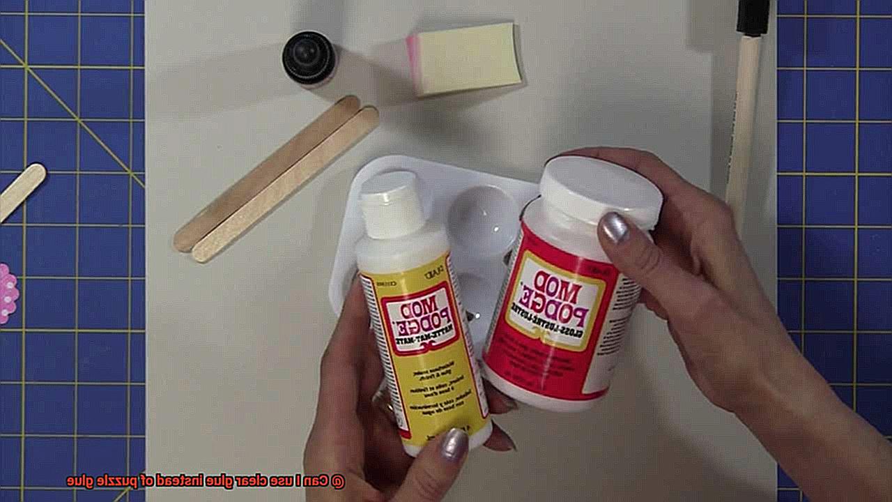 Can I use clear glue instead of puzzle glue-3