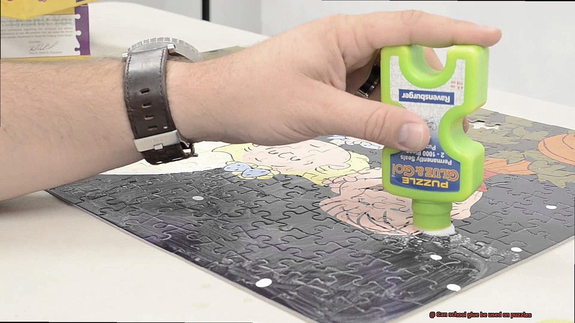 Can school glue be used on puzzles-5