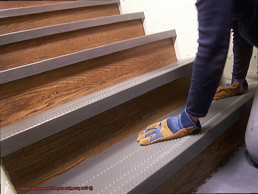Can you glue carpet to concrete stairs? Glue Things