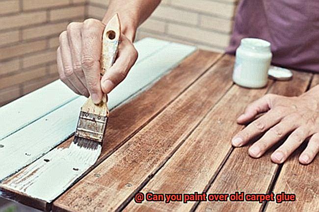 Can you paint over old carpet glue-8