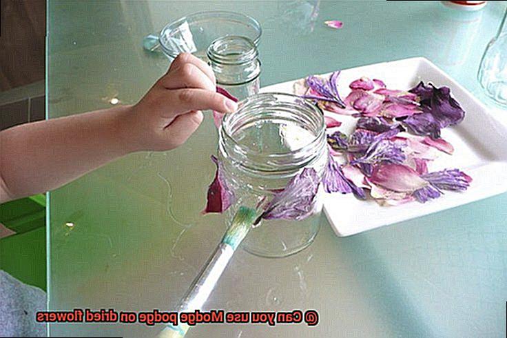 Can you use Modge podge on dried flowers-5