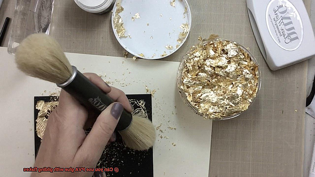 Can you use PVA glue with gilding flakes-6