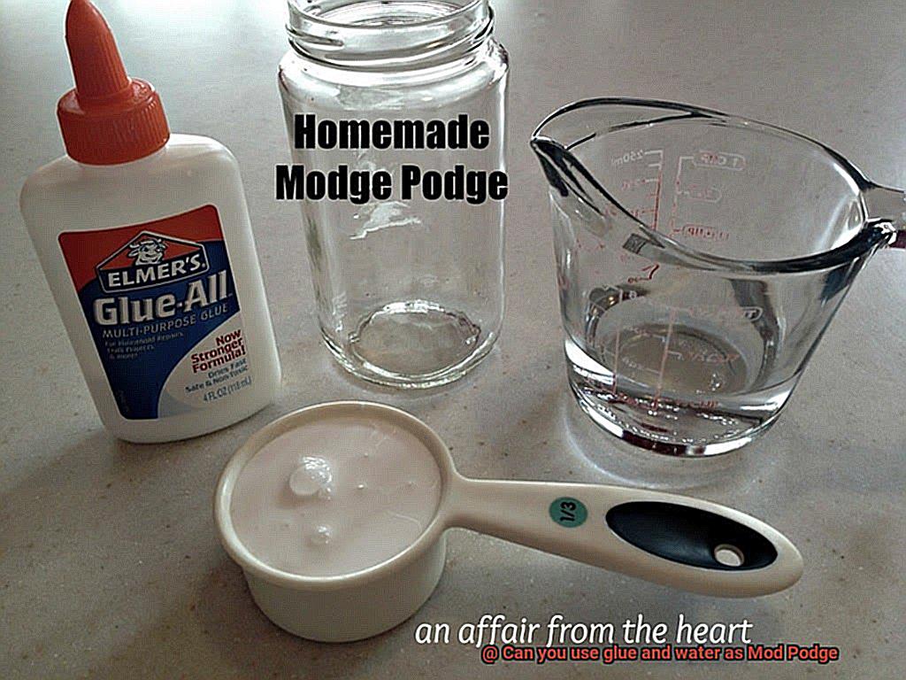 Can you use glue and water as Mod Podge-6