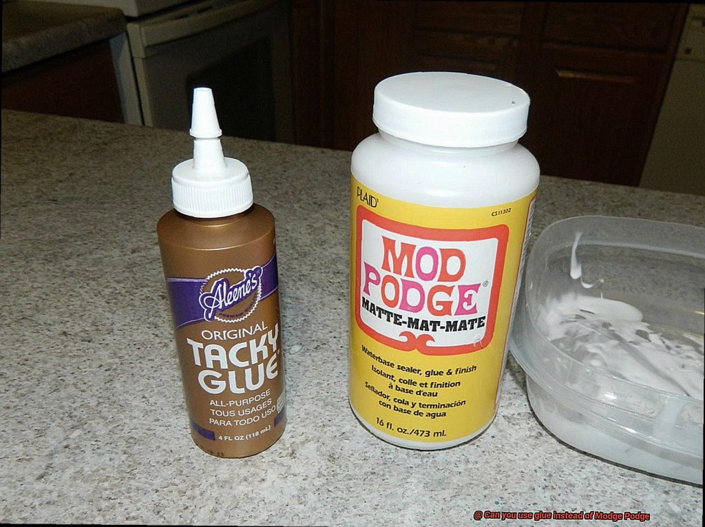 Can you use glue instead of Modge Podge? Glue Things
