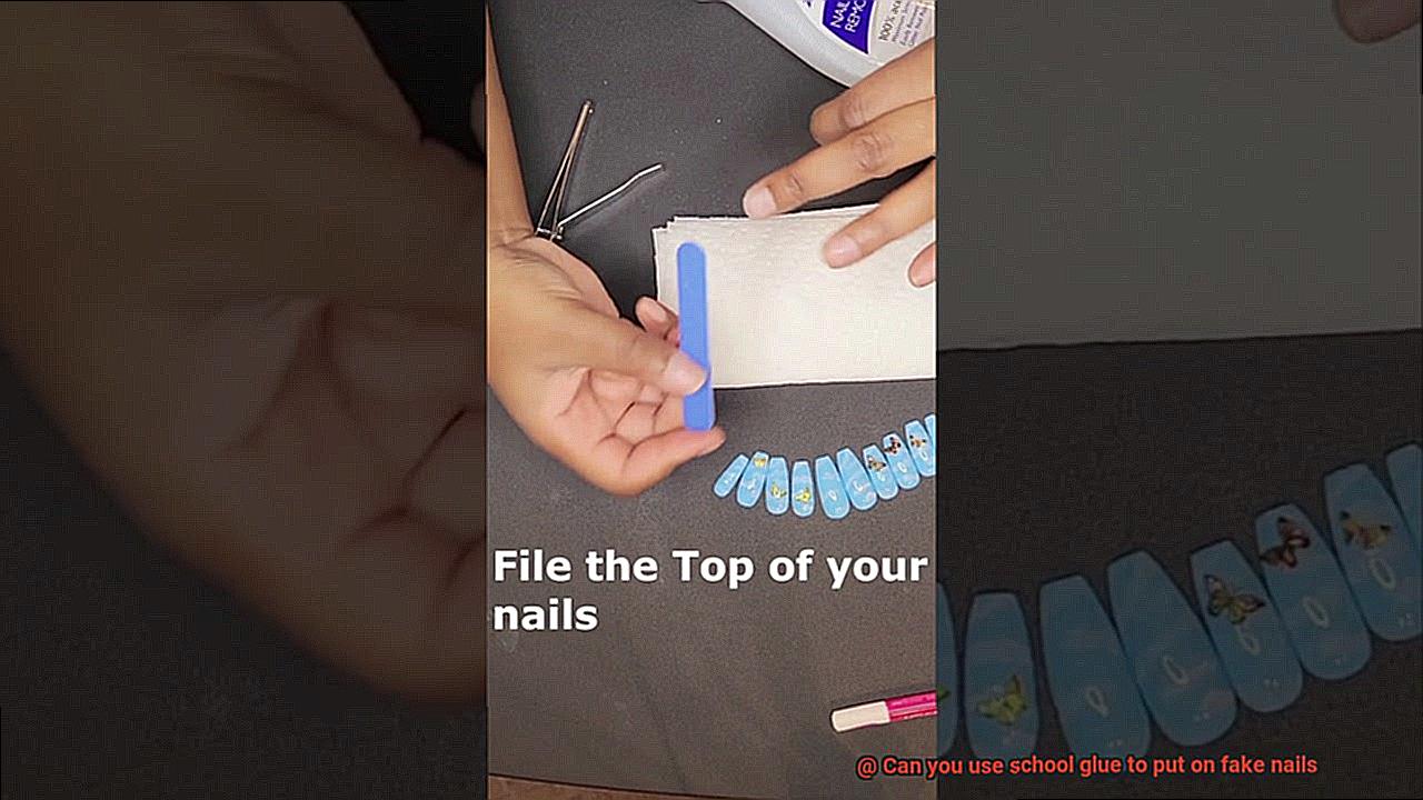 Can you use school glue to put on fake nails-3