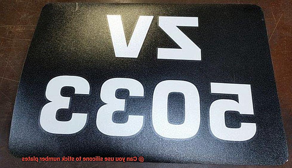 Can you use silicone to stick number plates-2