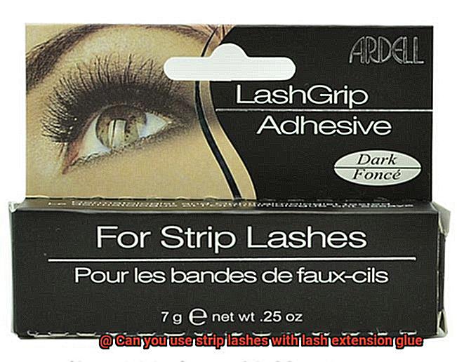 Can you use strip lashes with lash extension glue-3