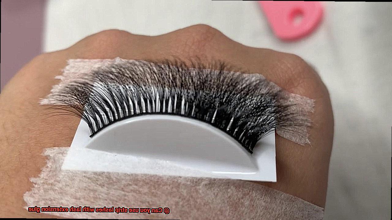 Can you use strip lashes with lash extension glue-4