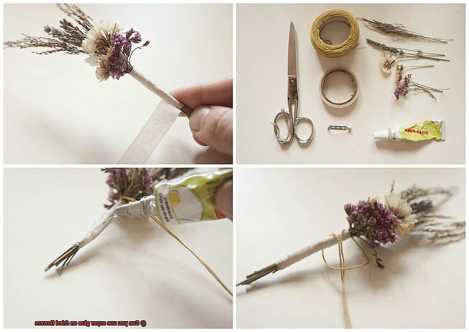 Can you use super glue on dried flowers-9