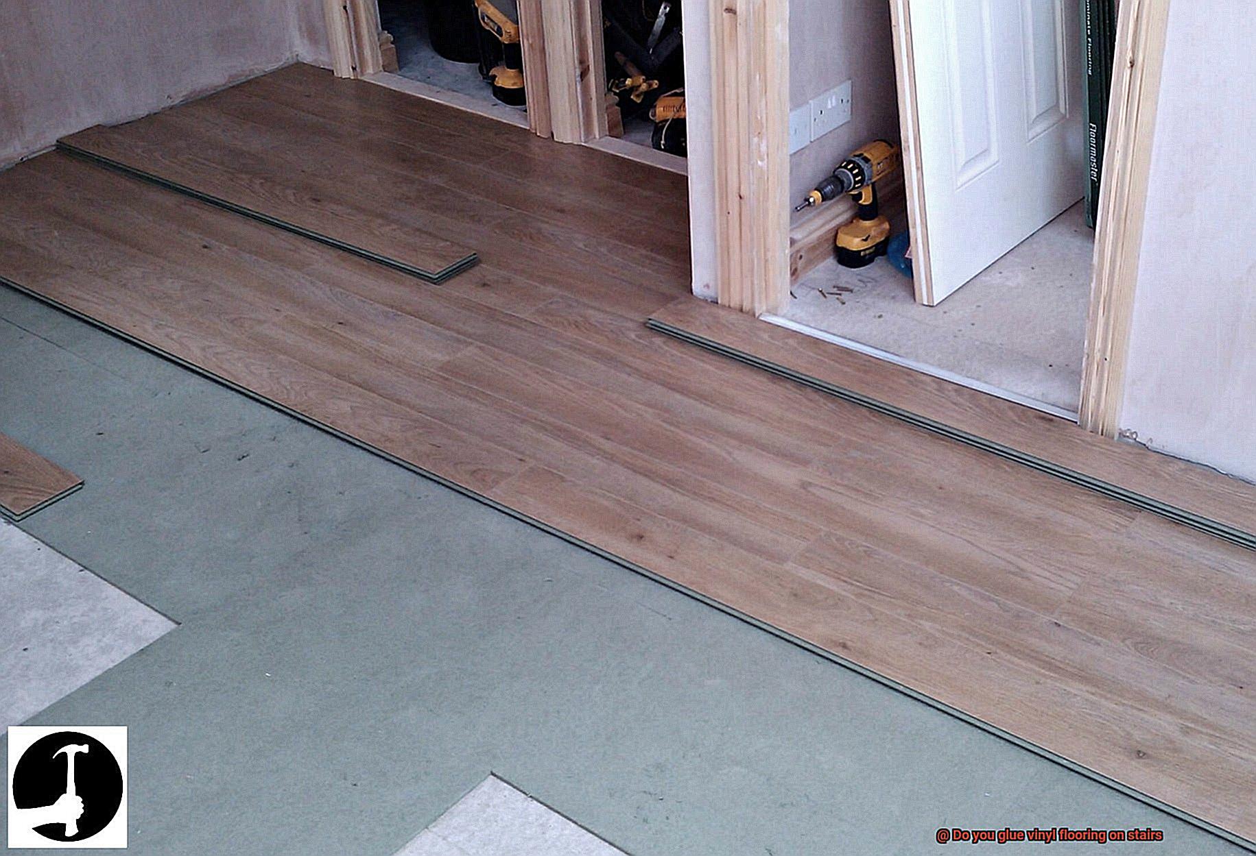 Do you glue vinyl flooring on stairs-11