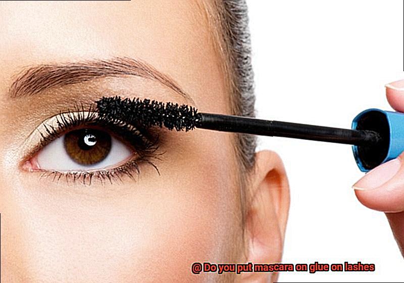 Do you put mascara on glue on lashes-10