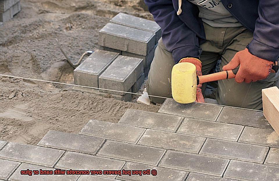Do you put pavers over concrete with sand or glue-6