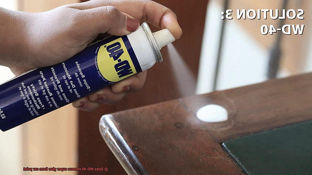Does WD40 remove super glue from car paint? Glue Things