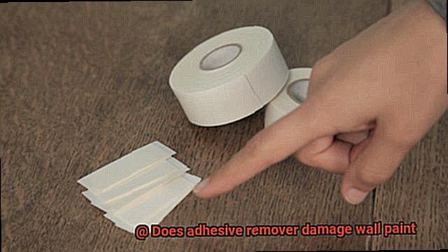 Does adhesive remover damage wall paint-3