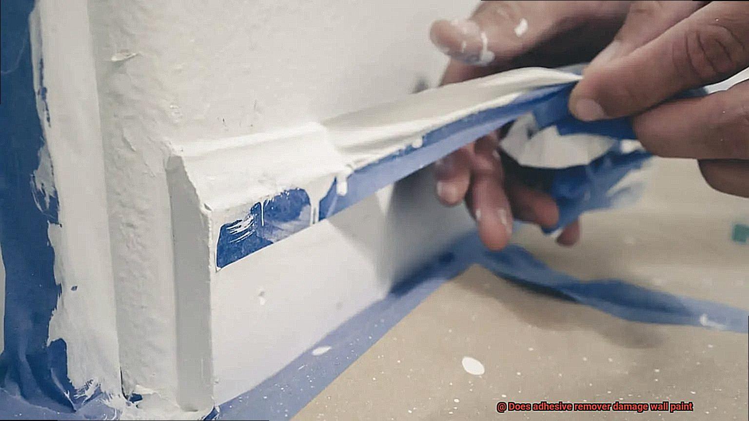 Does adhesive remover damage wall paint-2