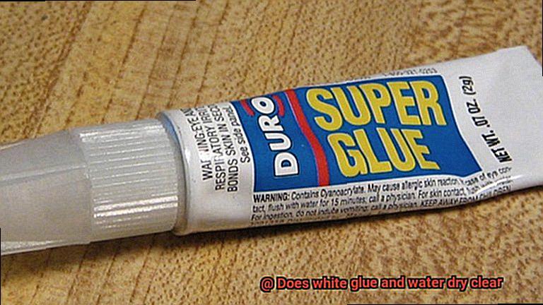 Does white glue and water dry clear-11