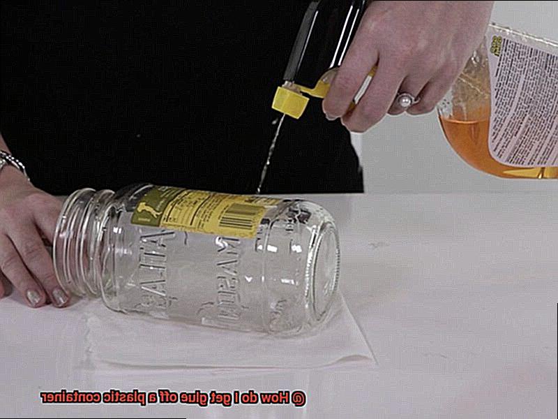 How do I get glue off a plastic container-2