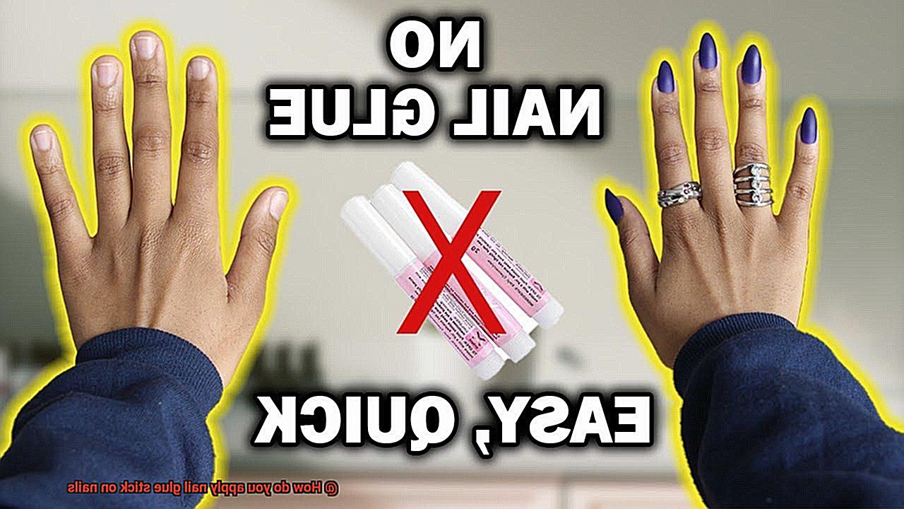 How do you apply nail glue stick on nails-9