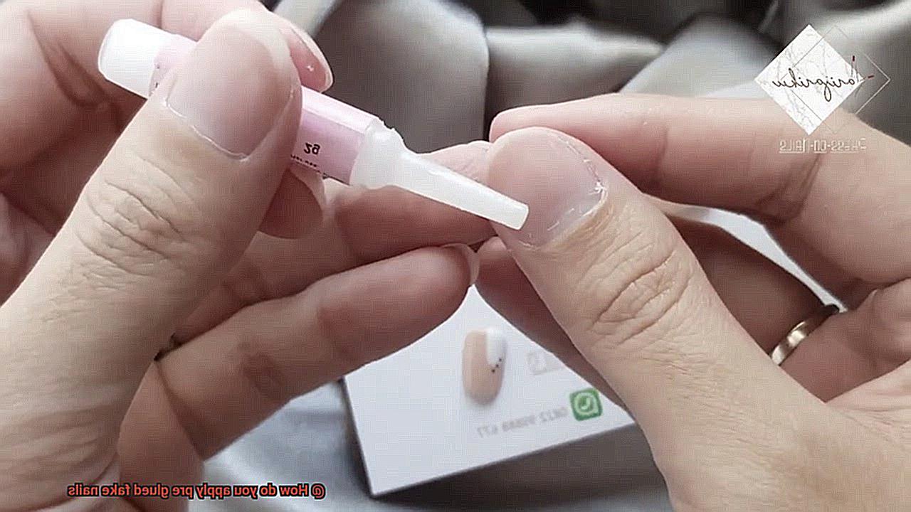 How do you apply pre glued fake nails-6