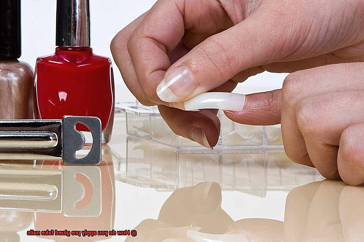 How do you apply pre glued fake nails-9