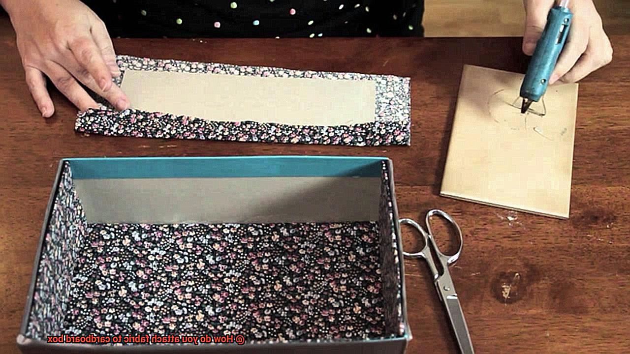 How do you attach fabric to cardboard box-2