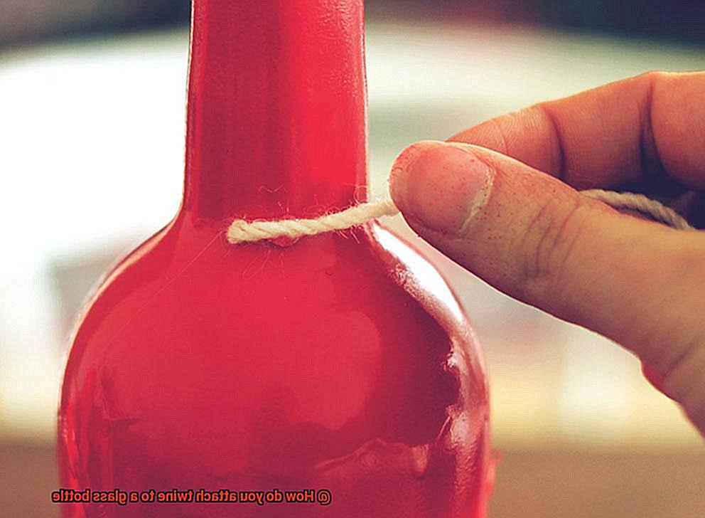 How do you attach twine to a glass bottle-8