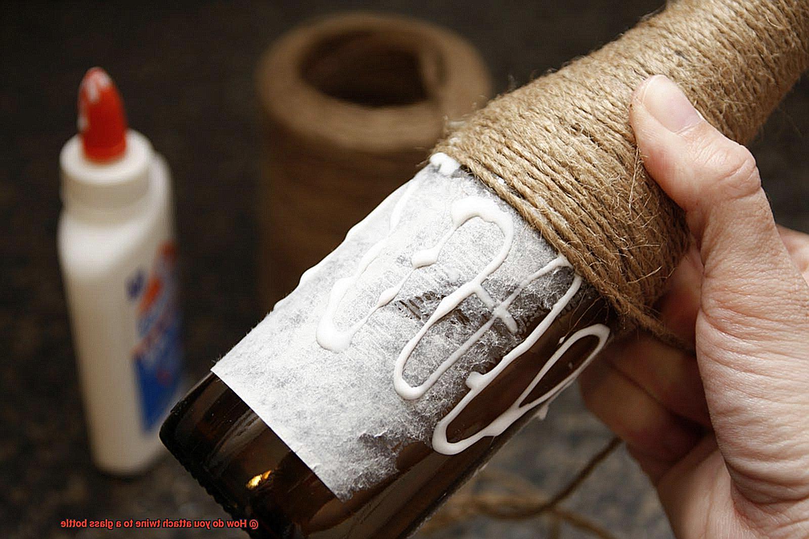 How do you attach twine to a glass bottle-2