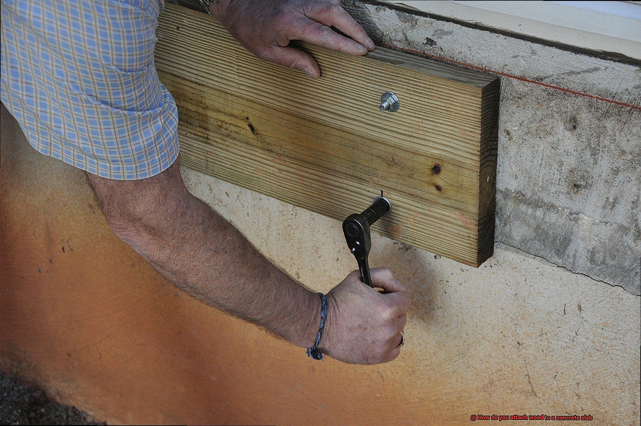 How do you attach wood to a concrete slab-4