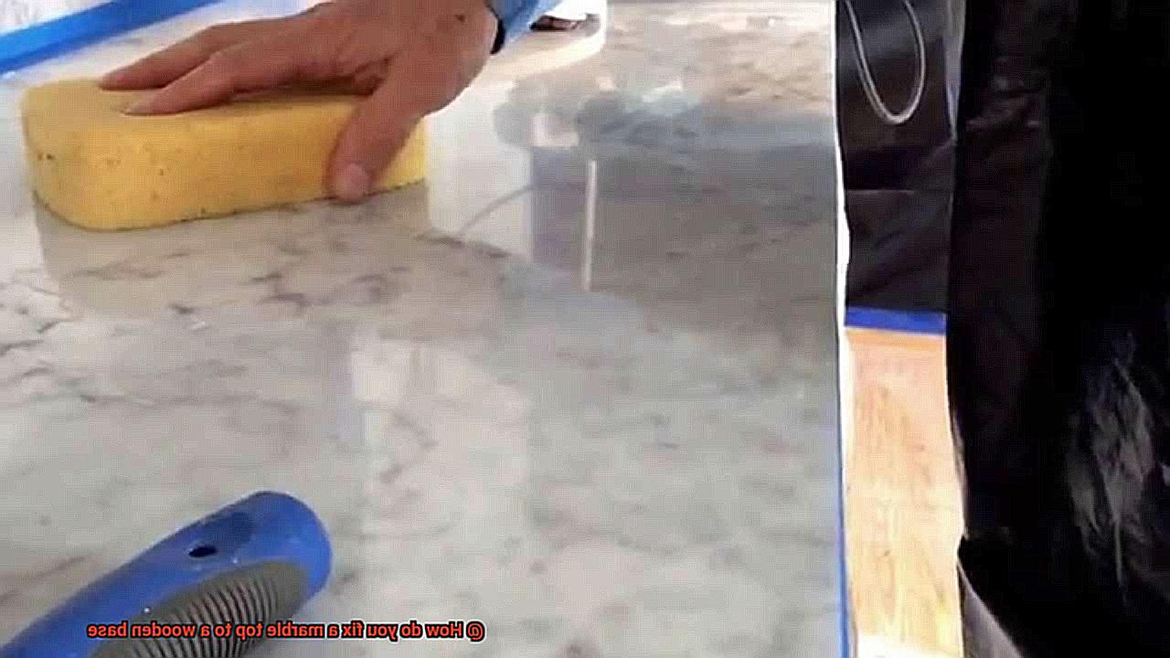 How do you fix a marble top to a wooden base-7