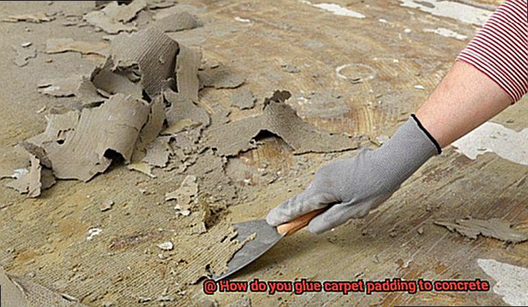 How do you glue carpet padding to concrete-5