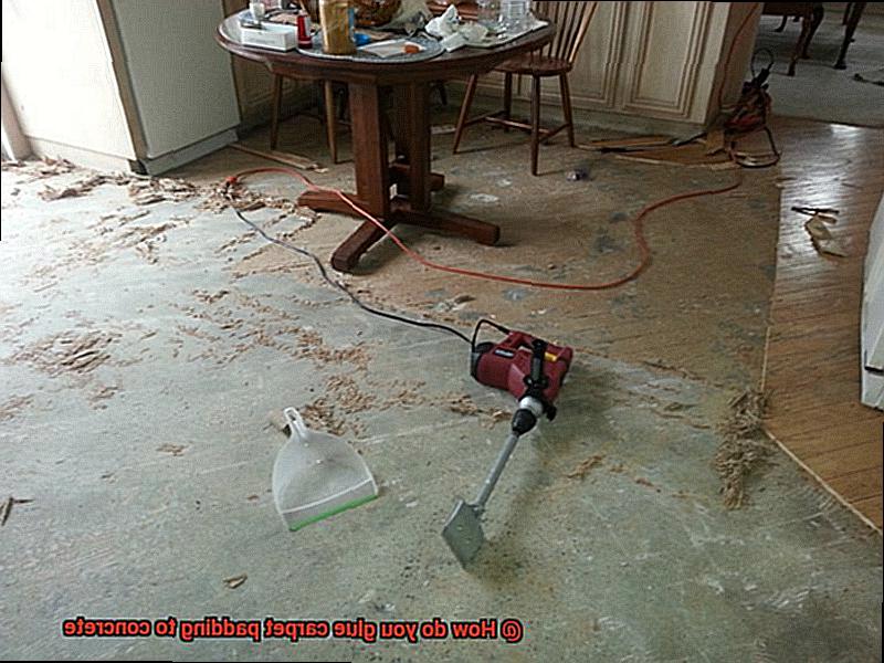 How do you glue carpet padding to concrete-6