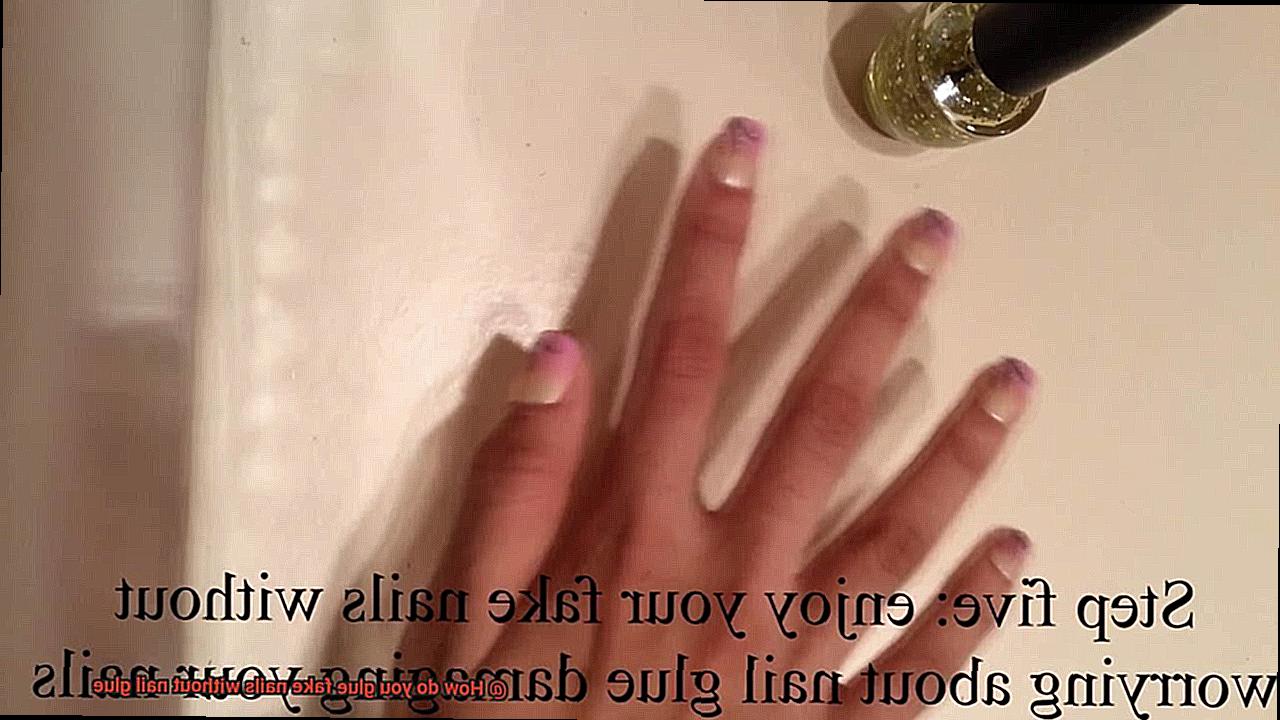 How do you glue fake nails without nail glue-2