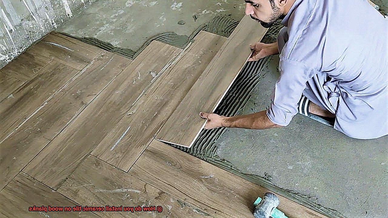 How do you install ceramic tile on wood planks-7