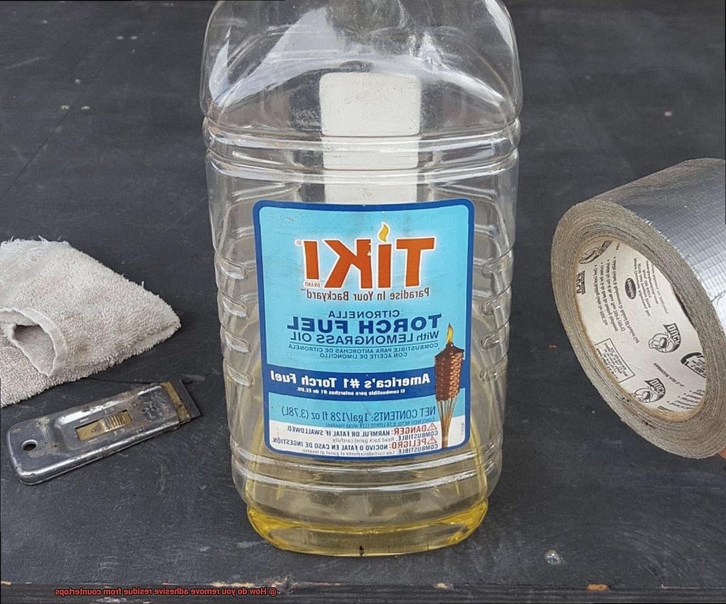 How do you remove adhesive residue from countertops? Glue Things