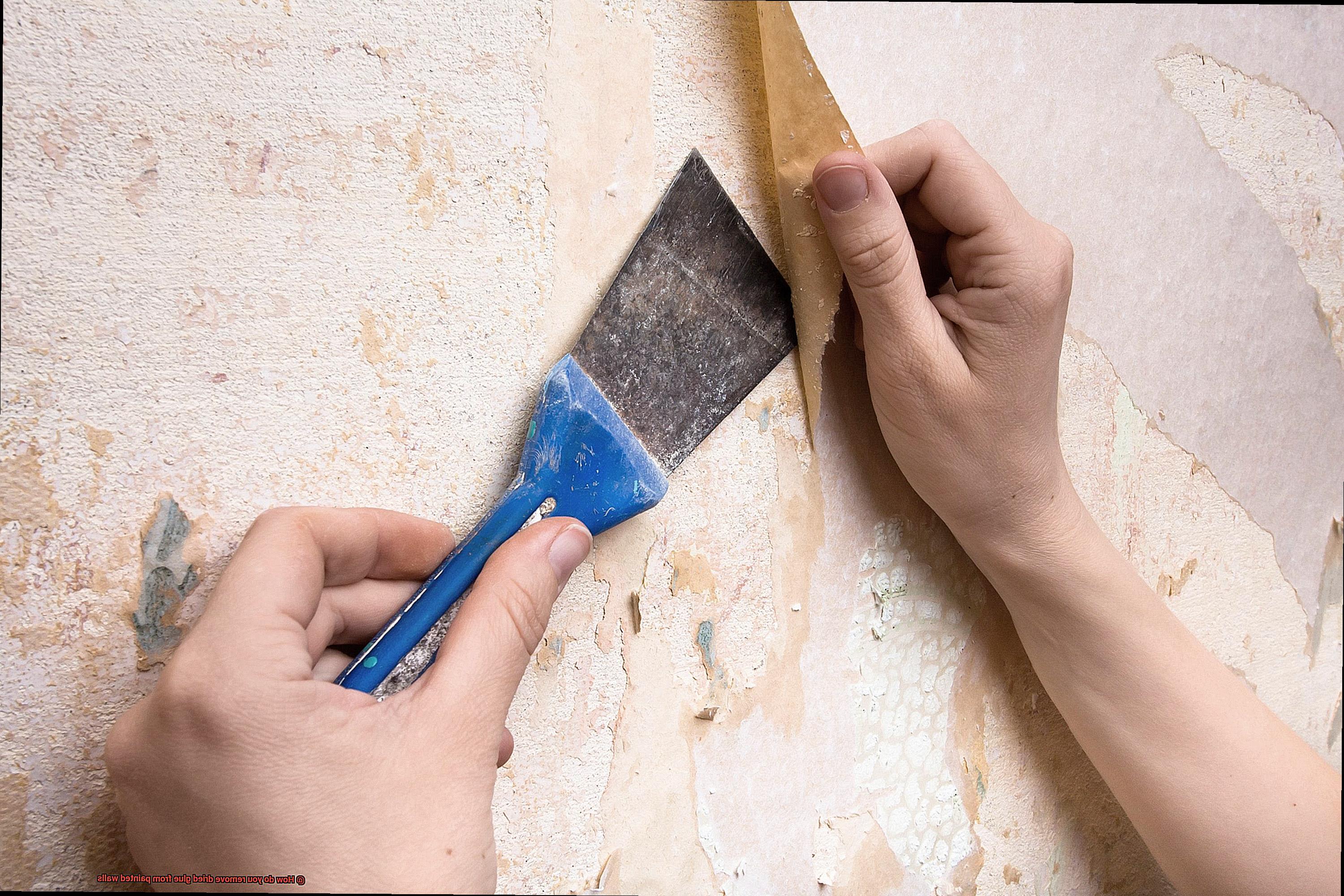 How do you remove dried glue from painted walls-4