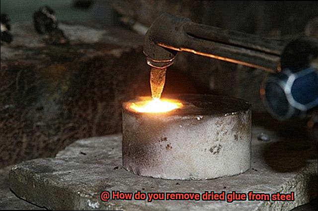 How do you remove dried glue from steel-4