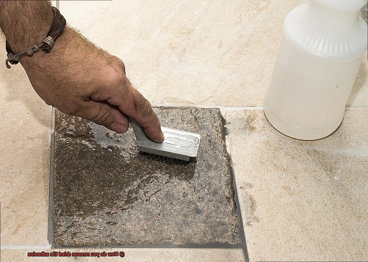 How do you remove dried tile adhesive-2