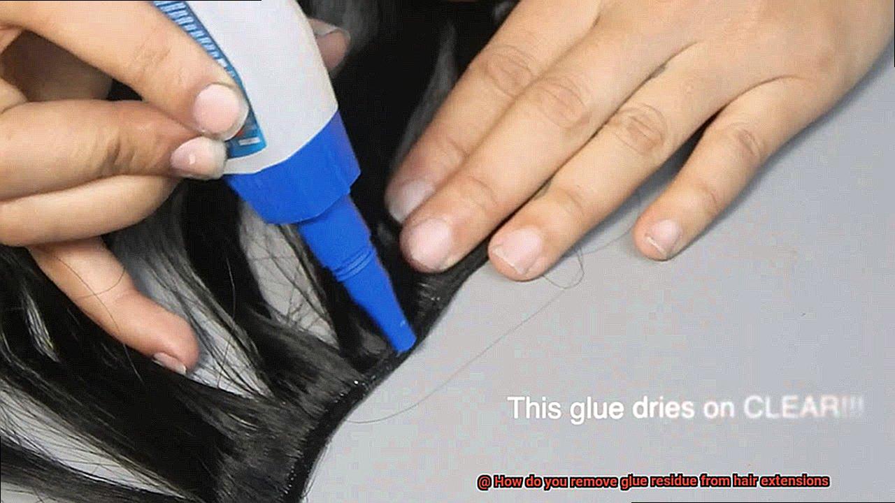 How do you remove glue residue from hair extensions-5