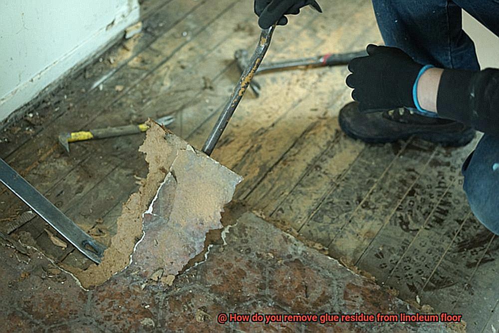 How do you remove glue residue from linoleum floor-2