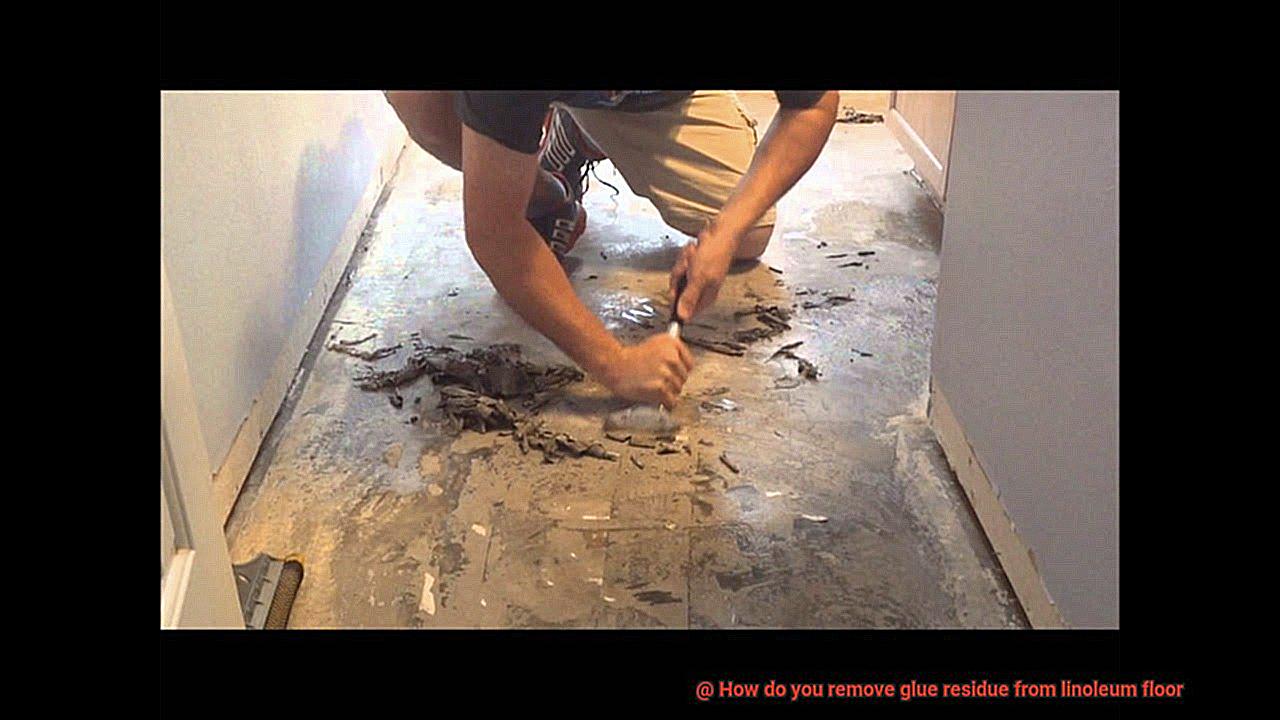 How do you remove glue residue from linoleum floor-3