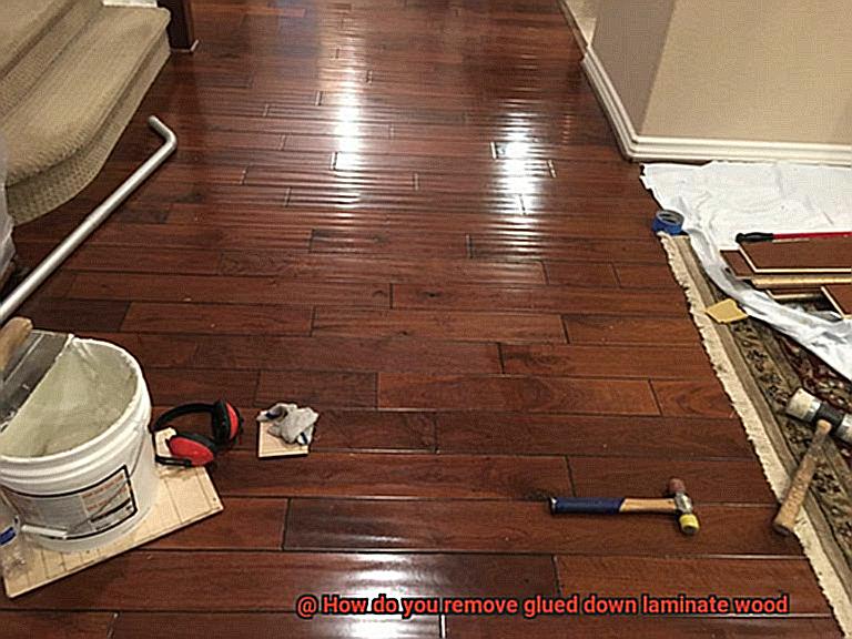 How do you remove glued down laminate wood-4