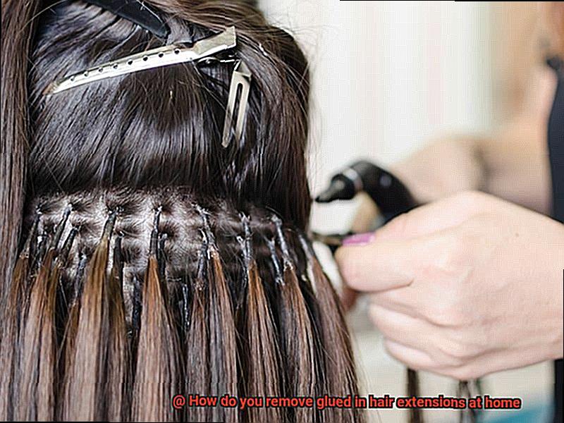 How do you remove glued in hair extensions at home-5