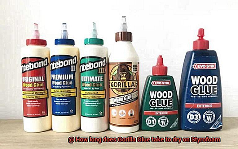 How long does Gorilla Glue take to dry on Styrofoam-2