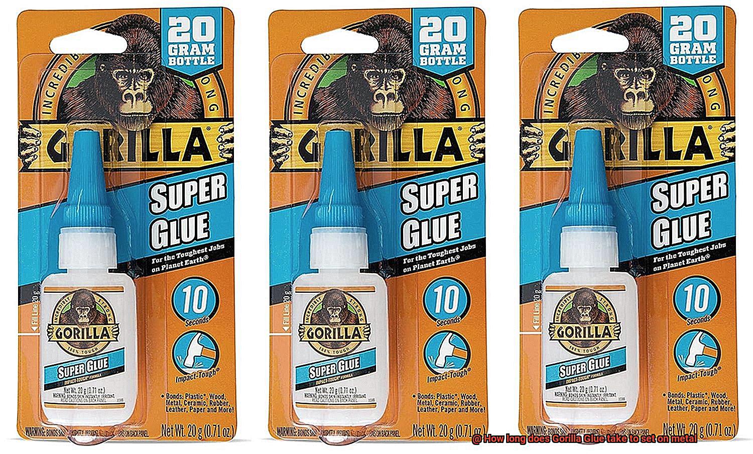 How long does Gorilla Glue take to set on metal-2