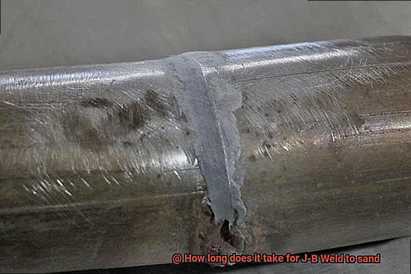 How long does it take for J-B Weld to sand-2