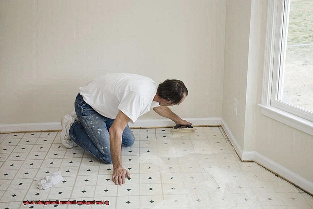 How long does linoleum flooring take to dry? Glue Things