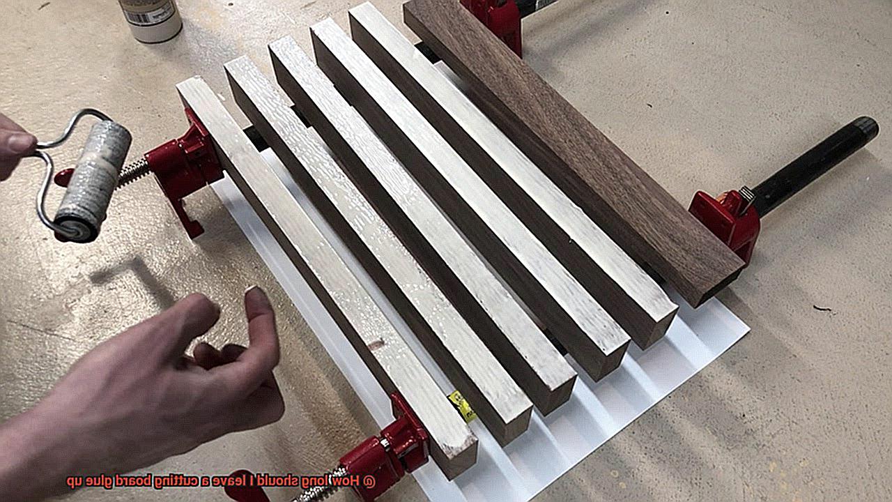How long should I leave a cutting board glue up-2