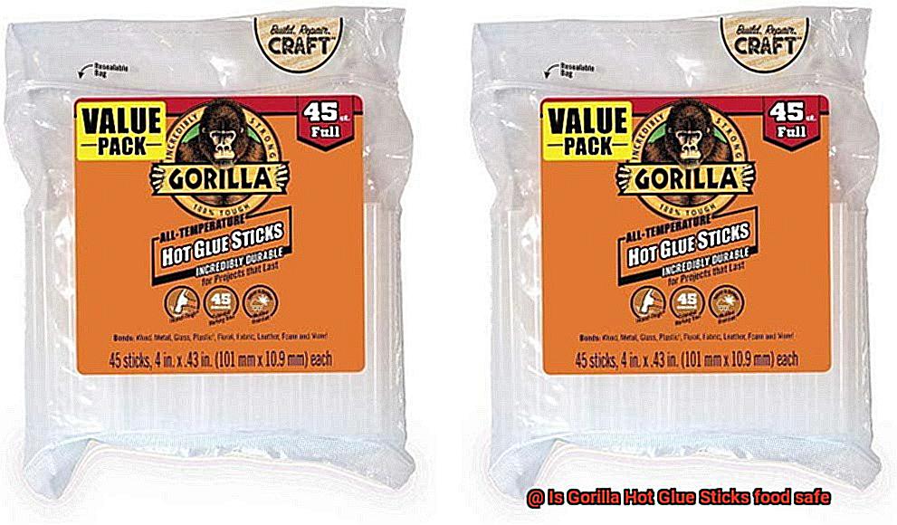 Is Gorilla Hot Glue Sticks food safe-3
