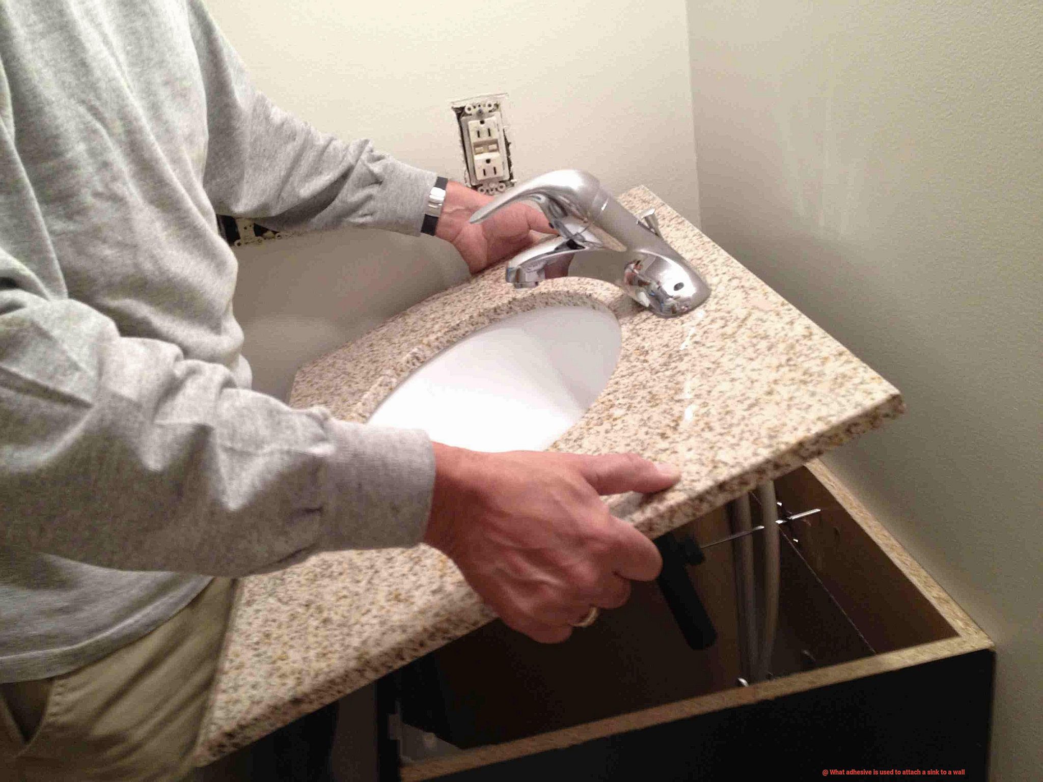 What adhesive is used to attach a sink to a wall? Glue Things