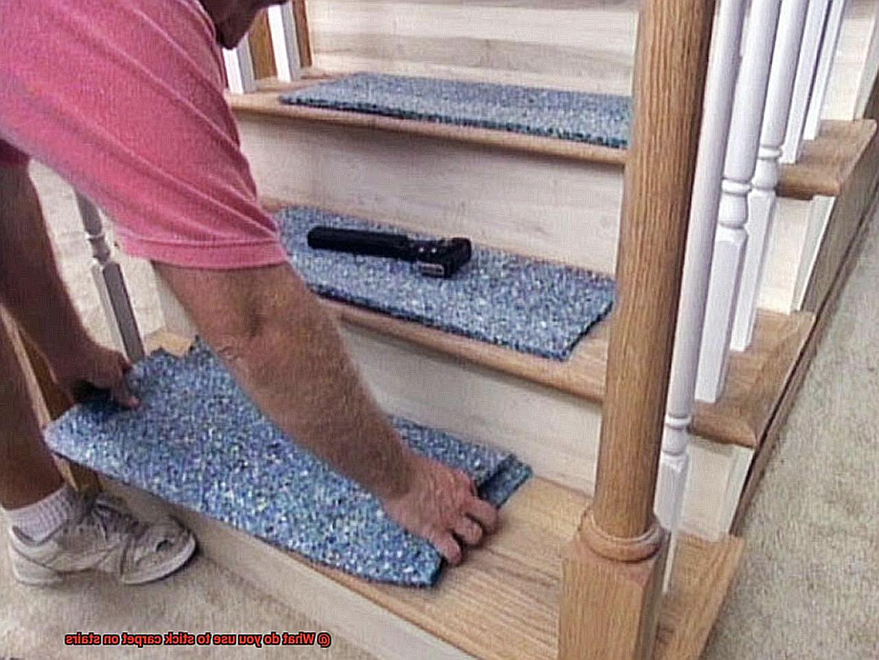 What do you use to stick carpet on stairs-2